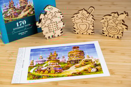 Puzzle din lemn Biscuit Slides, 170 piese [2]