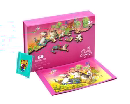 Altele - Puzzle din lemn Flying Cows, 65 piese