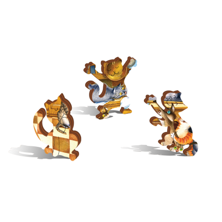 Puzzle din lemn Happy cats, 50 piese [2]