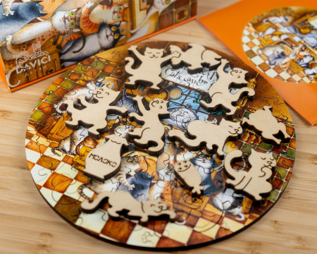 Puzzle din lemn Happy cats, 50 piese [4]