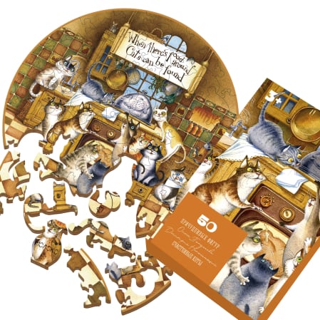 Puzzle din lemn Happy cats, 50 piese [5]