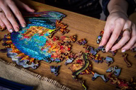 Puzzle din lemn Inhabited Fish, 130 piese [2]