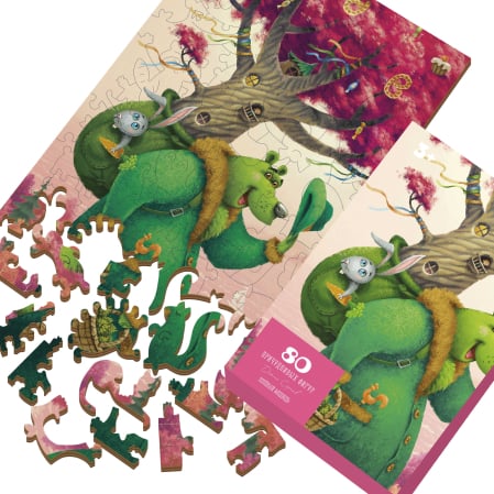 Puzzle din lemn The green Bear, 80 piese [7]