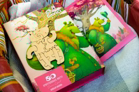 Puzzle din lemn The green Bear, 80 piese [5]