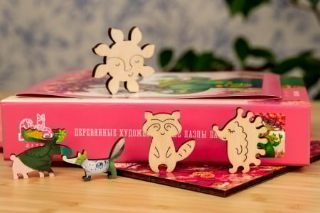 Puzzle din lemn The green Bear, 80 piese [4]