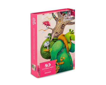 Altele - Puzzle din lemn The green Bear, 80 piese