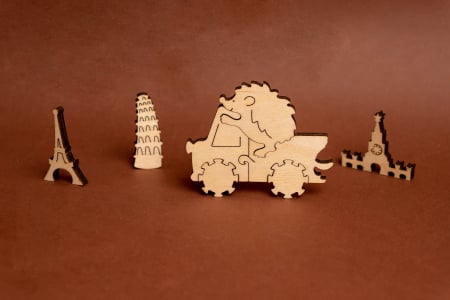 Puzzle din lemn Travelling Hedgehogs [7]