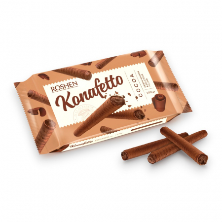 Biscuiti si Napolitane - RULOURI DE NAPOLITANE KONAFETTO COCOA 140g