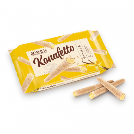 Bomboane - RULOURI DE NAPOLITANE KONAFETTO Vanilie 140 gr