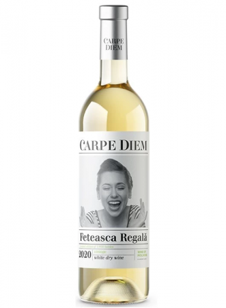 Vin alb - Vin alb sec Carpe Diem Feteasca Regala 0.75L