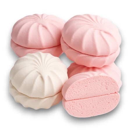 Zefir - Zefir Pufos Alb-Roz 1 Kg