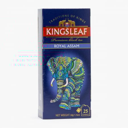 KINGSLEAF - Ceai negru, Kingsleaf, Royal Assam, 25 plicuri, 50 g