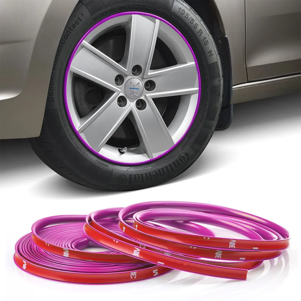 Inele de protectie si decor jante, adezive, din plastic flexibil - VIOLET [1]