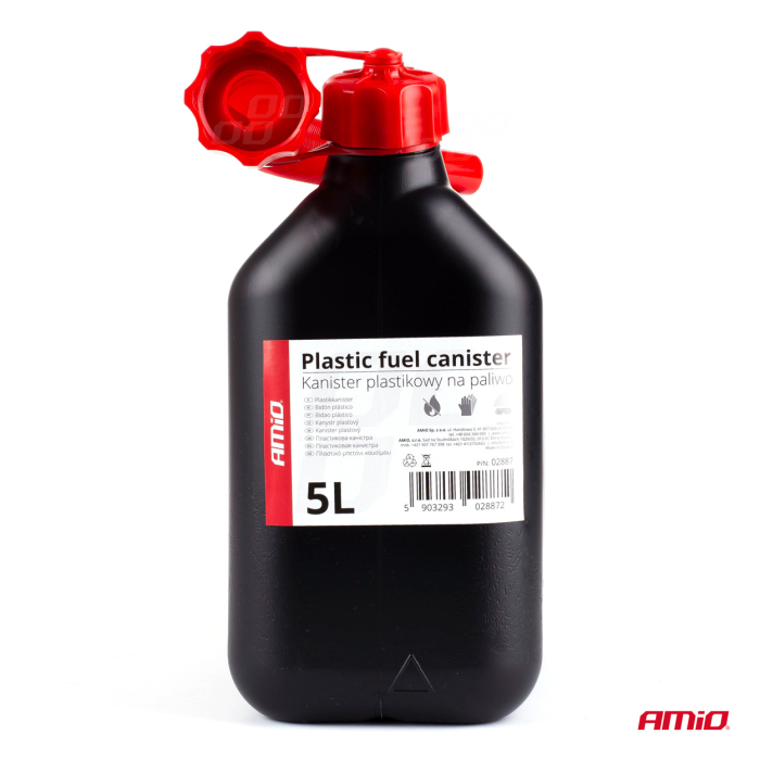 Canistră plastic combustibil 5L AMiO-02887 – Recipient transport benzină, motorină și uleiuri [5]