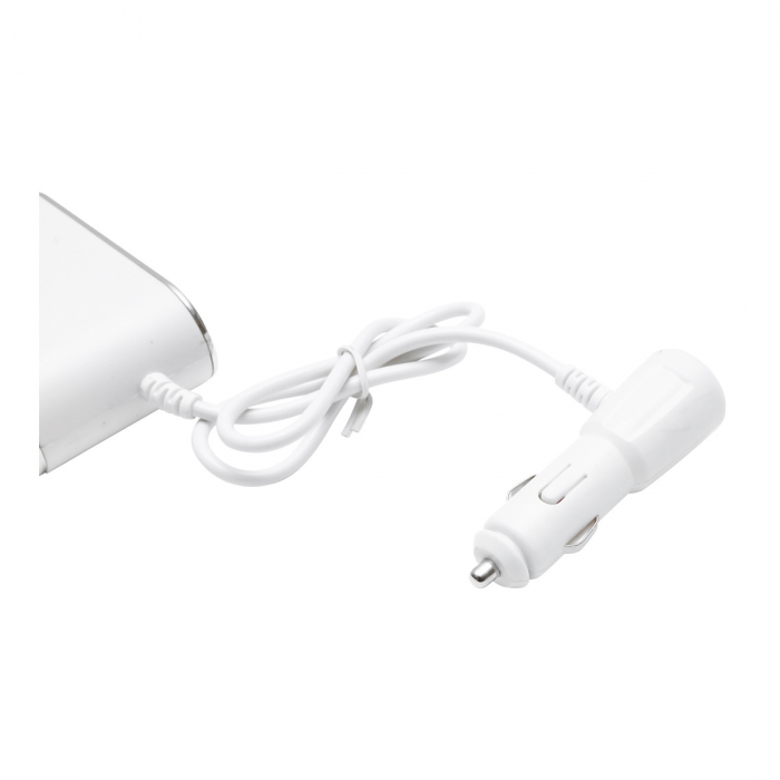 Adaptor bricheta auto tripla 12-24V, iluminata LED, cu intrerupator individual si 1 port USB, 5V, 2.1A [4]