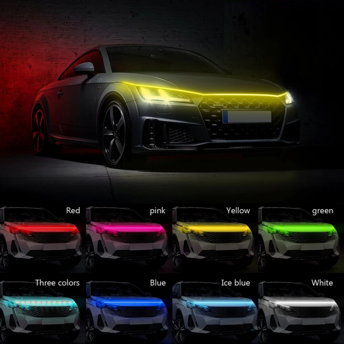 Banda LED iluminare capota, tensiune 12V, lungime 180cm, lumina Multicolora, RGB [1]