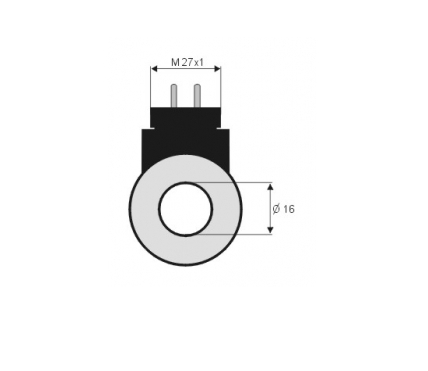 Bobina electrovalva 12V 16x50 mm - filet M27x1 pentru lifturi hidraulice Dautel [2]
