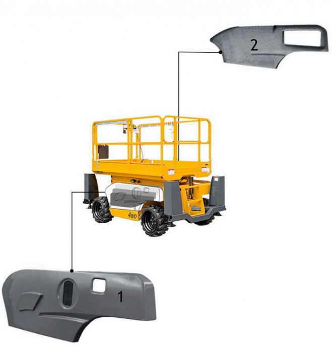 Capota motor nacela foarfeca Haulotte Compact 8-10-12DX [2]