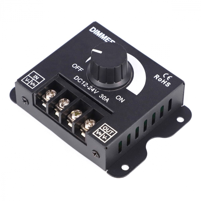 Dimmer LED cu reglaj manual, 12V - 24V, 360W - 720W, 30A [4]