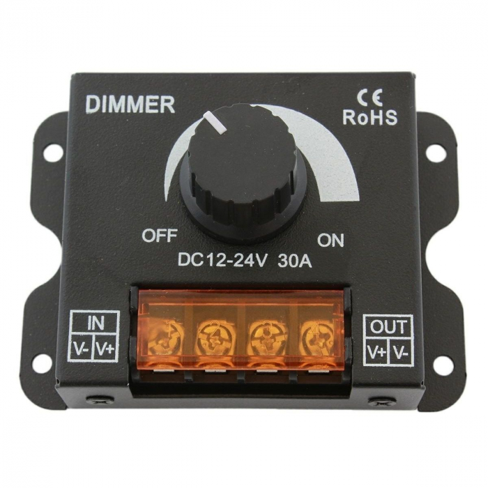 Dimmer LED cu reglaj manual, 12V - 24V, 360W - 720W, 30A [5]