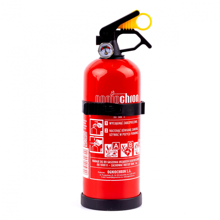 Extinctor Auto cu pulbere ABC, cu manometru si suport, 1Kg [1]