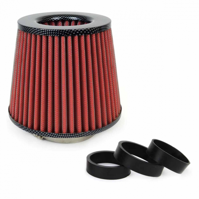 Filtru de aer conic Carbon cu 3 adaptoare [2]