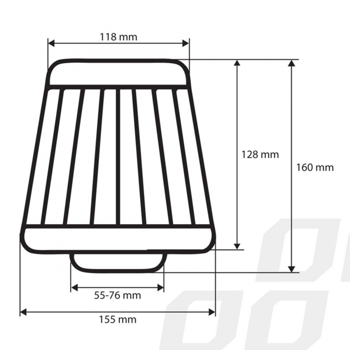 Filtru de aer conic Carbon cu 3 adaptoare [5]