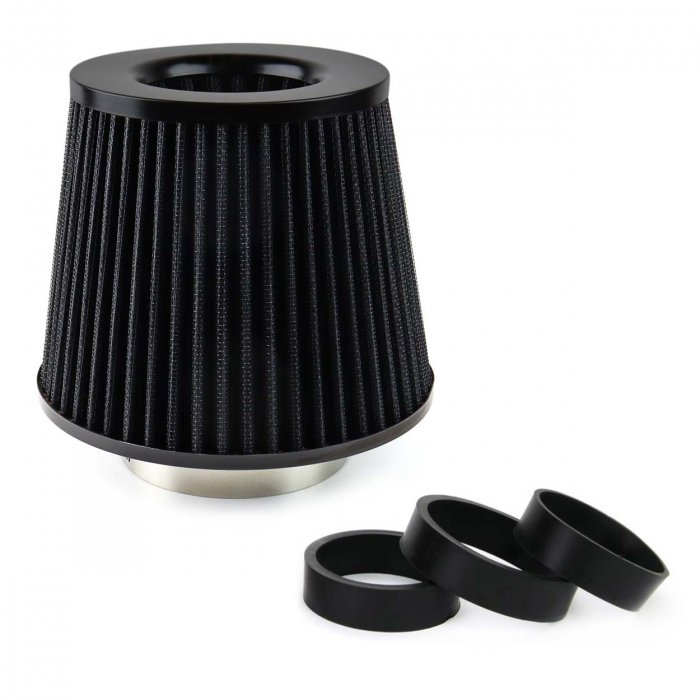 Filtru de aer conic negru cu 3 adaptoare [1]