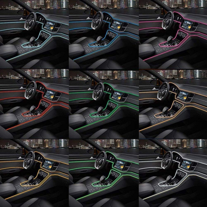 Fir Neon Auto "EL Wire" culoare Albastru, lungime 5M, alimentare 12V, droser inclus [4]