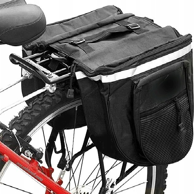 Geanta de transport negra pentru bicicleta cu 4 compartimente AVX-RW1 [1]
