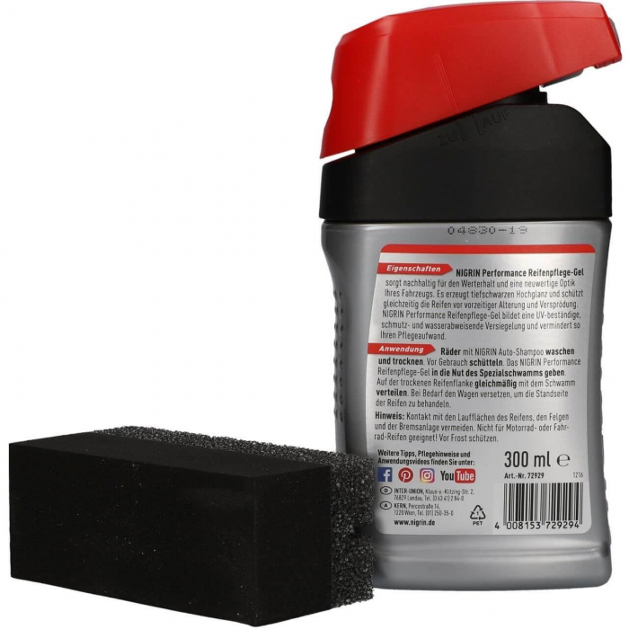 Gel intretinere anvelope cu burete 300ml Nigin [2]