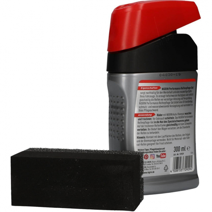 Gel intretinere anvelope cu burete 300ml Nigin [3]