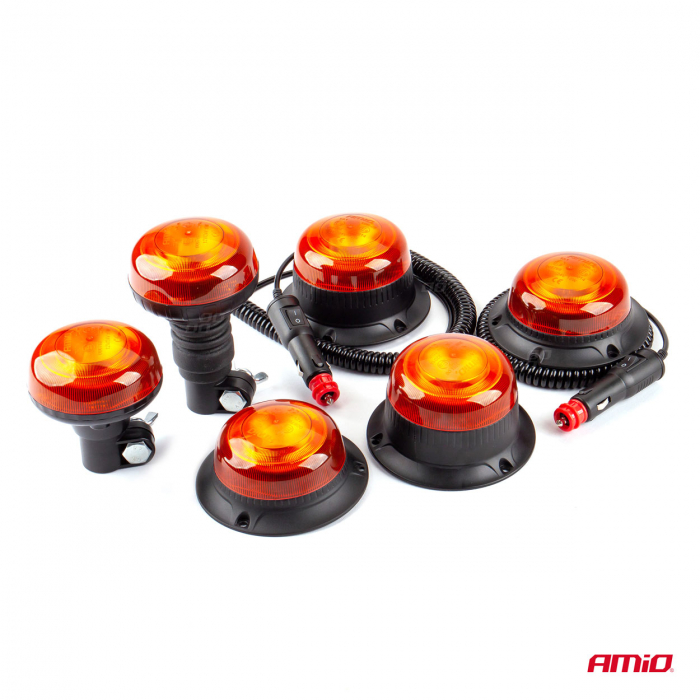 Girofar cu 18 leduri 12/24V -W213b, prindere pe 3 suruburi R65 R10 IP56 [3]