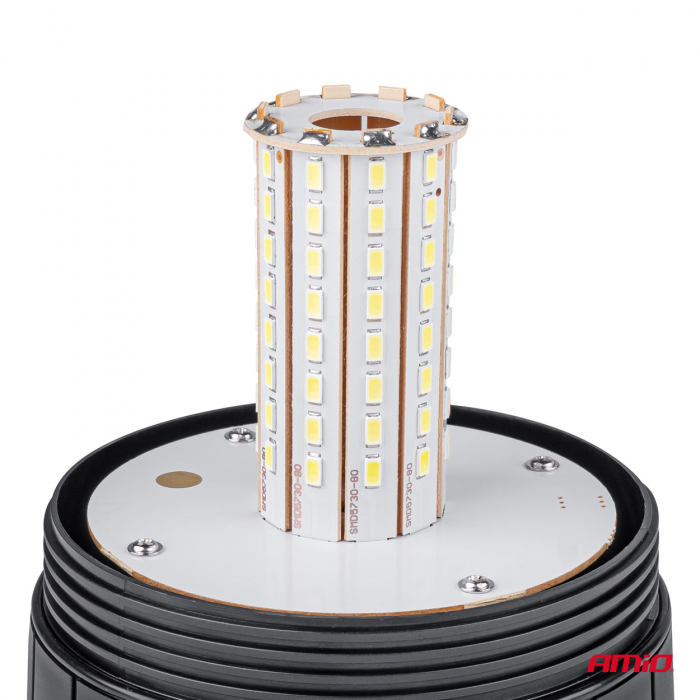 Girofar LED 12/24V cu Sticlă Galbenă - Model W09M MAG/3 BOLT [5]