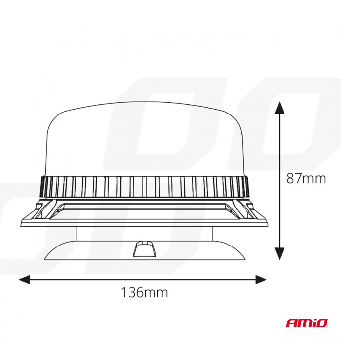 Girofar magnetic W03M R65 R10 36LED 12/24V IP56 [2]