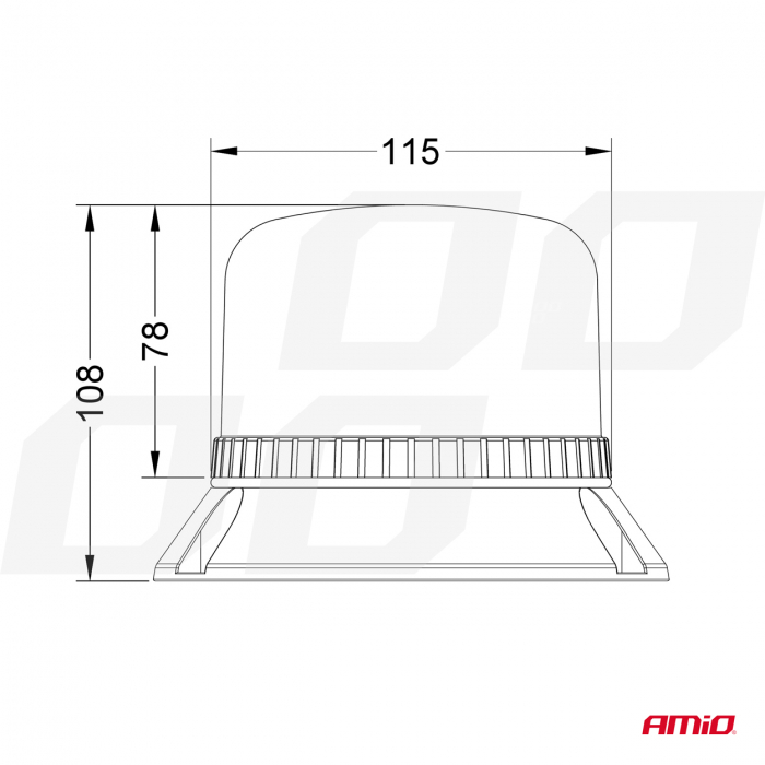 Girofar multiprindere 12/24V IP66 60 leduri - prindere magnetica sau cu suruburi [4]