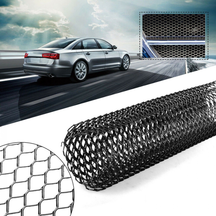 Grila Sport Tuning Aluminiu decupabila 100 x 33cm Neagra [3]