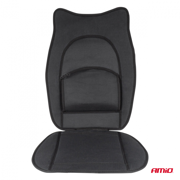 Husa scaun neagra cu suport lombar [3]