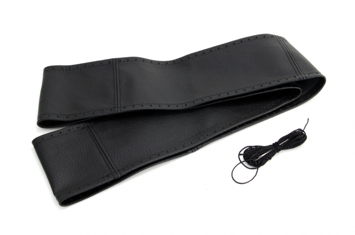 Husa volan din piele naturala neagra care se coase cu ac si ata LACED 41-43/92 mm [1]