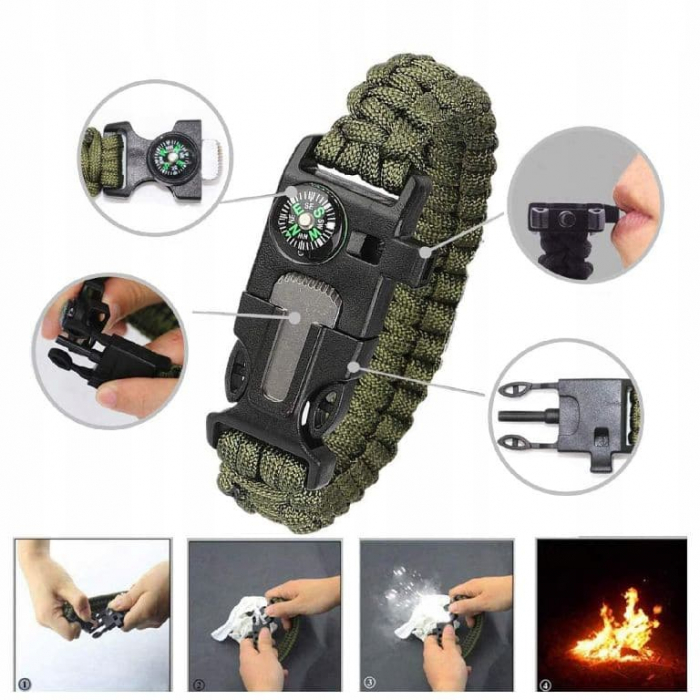 Kit complet de supravieturire format din 17 piese pentru camping, calatorii, offroad, ATV, SSV [4]