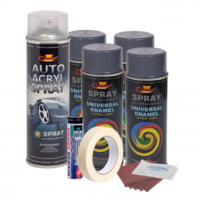 Kit complet reparatie si vopsire jante culoare Gri Inchis, V4 [1]