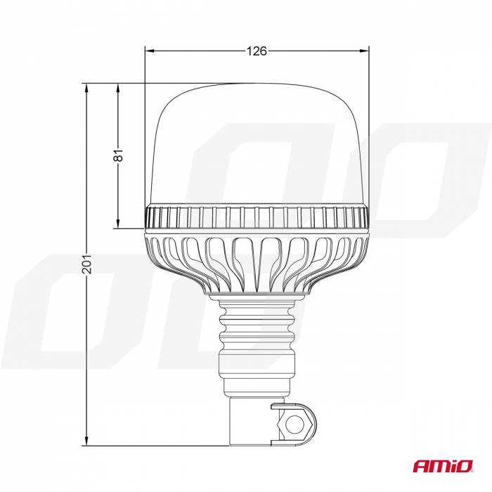 Lampa stroboscopica 12-24V 24LED IP66 cu prindere pe suport [6]