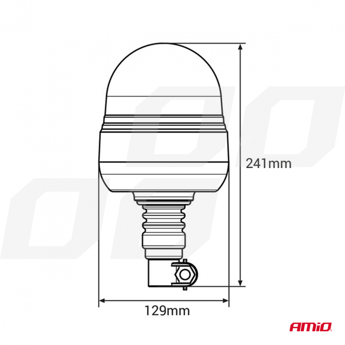 Lampa stroboscopica 12/24V, 39LED, WAR09P, ECE R10 R65, IP56 [3]