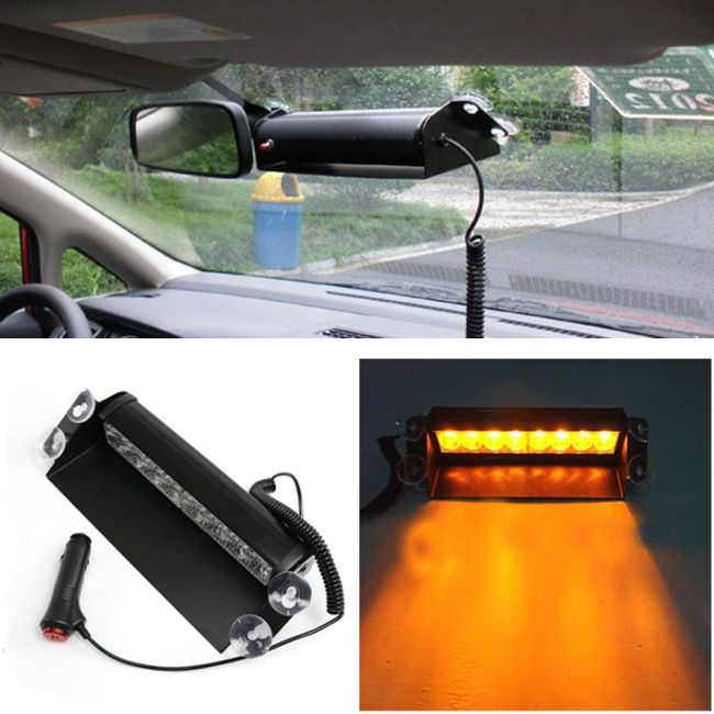 Lampa stroboscopica LED cu ventuze 8W, culoare Orange [3]