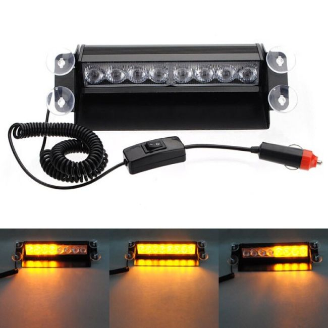 Lampa stroboscopica LED cu ventuze 8W, culoare Orange [4]