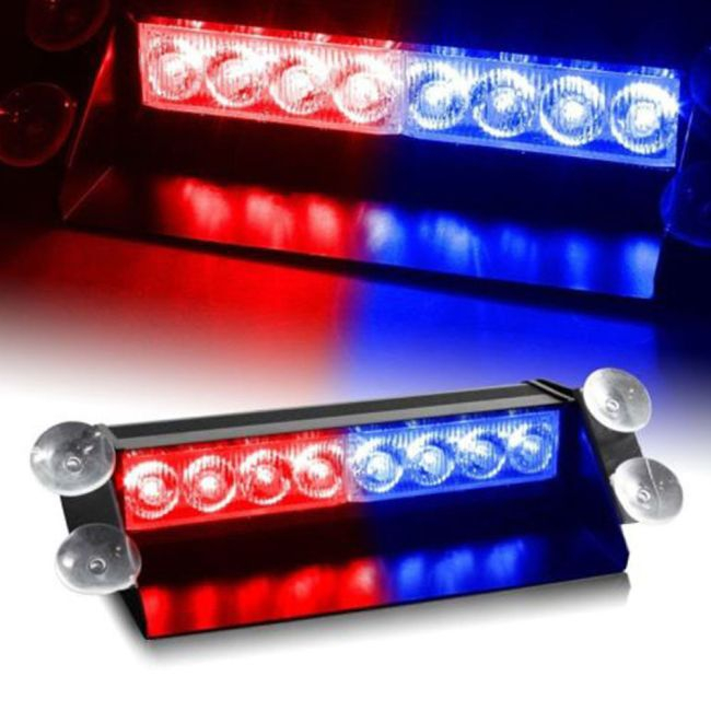 Lampa stroboscopica LED cu ventuze 8W, culoare Rosu - Albastru [4]