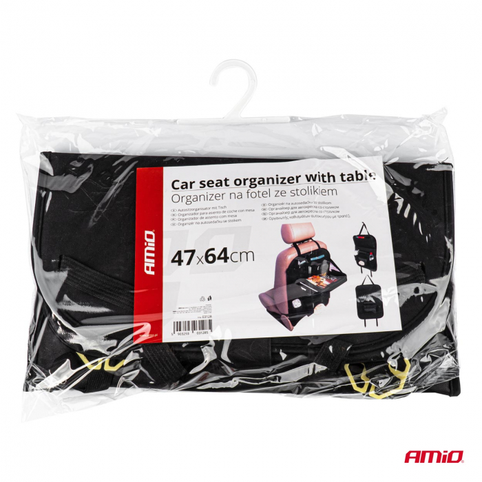 Organizator auto cu masa rabatabila, montaj pe spatarul scaunului [2]