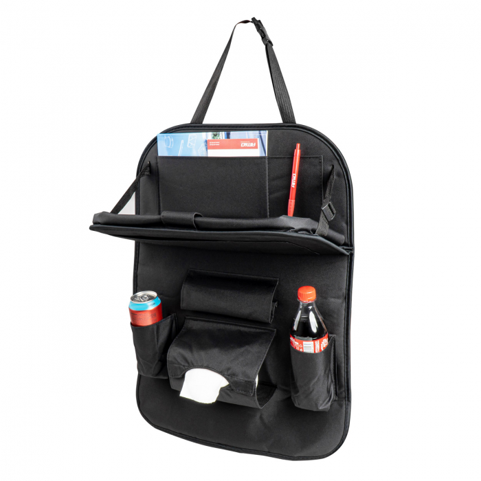 Organizator auto cu masa rabatabila, montaj pe spatarul scaunului [6]