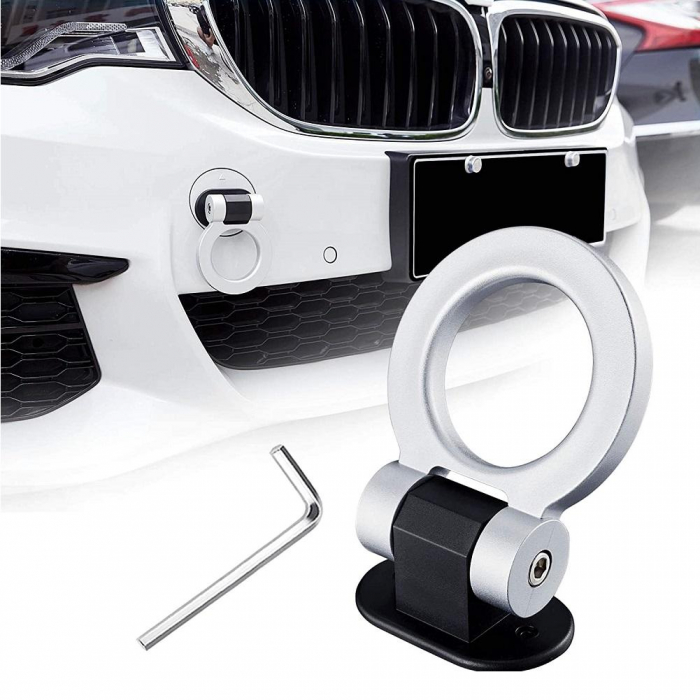 Ornament carlig remorcare RACING SPORT - ARGINTIU [1]