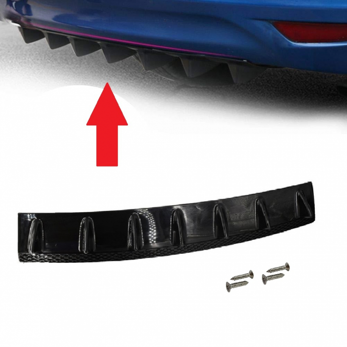 Ornament Tuning Spoiler cu 7 aripioare, lungime 85 cm, culoare Negru [3]